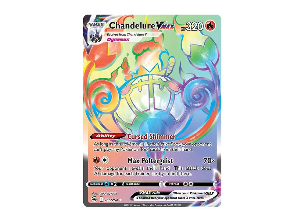 chandelure vmax pokemon card price SWSH277 Rillaboom