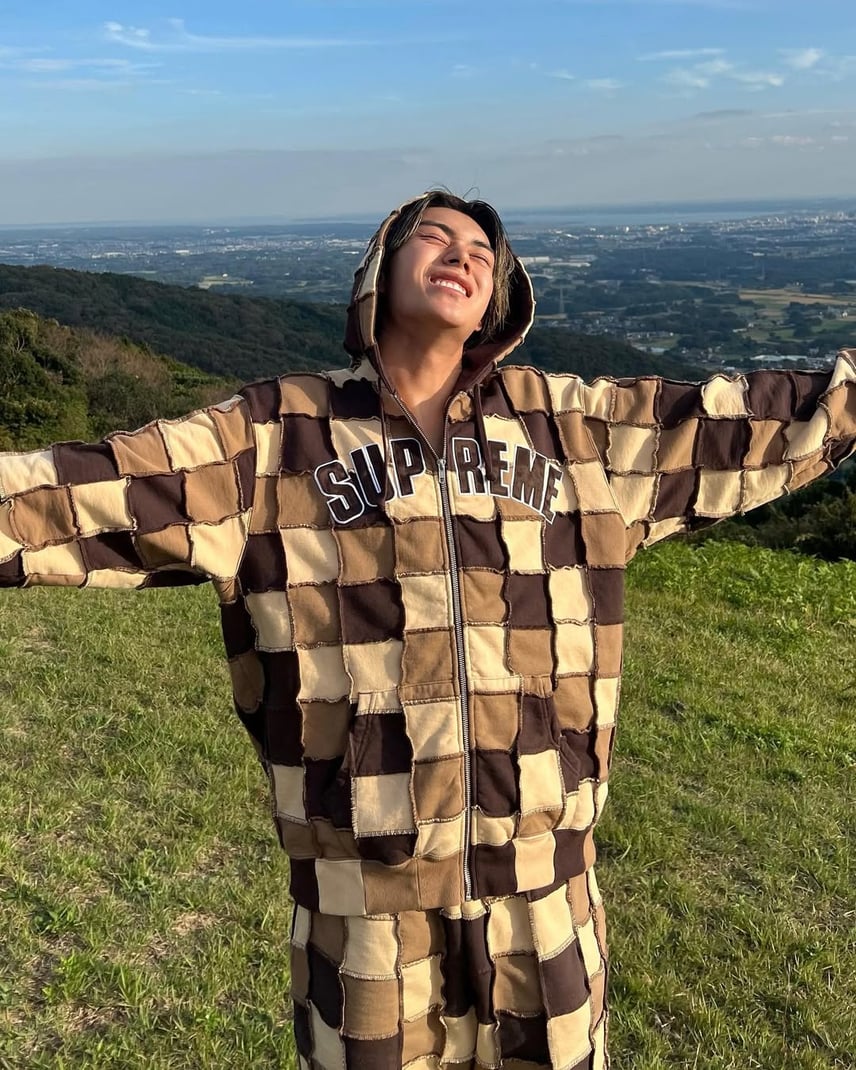 Supreme Reverse Patchwork Zip Up Hooded Sweatshirt Supreme Reverse Patchwork Zip Up Hooded Sweatshirt