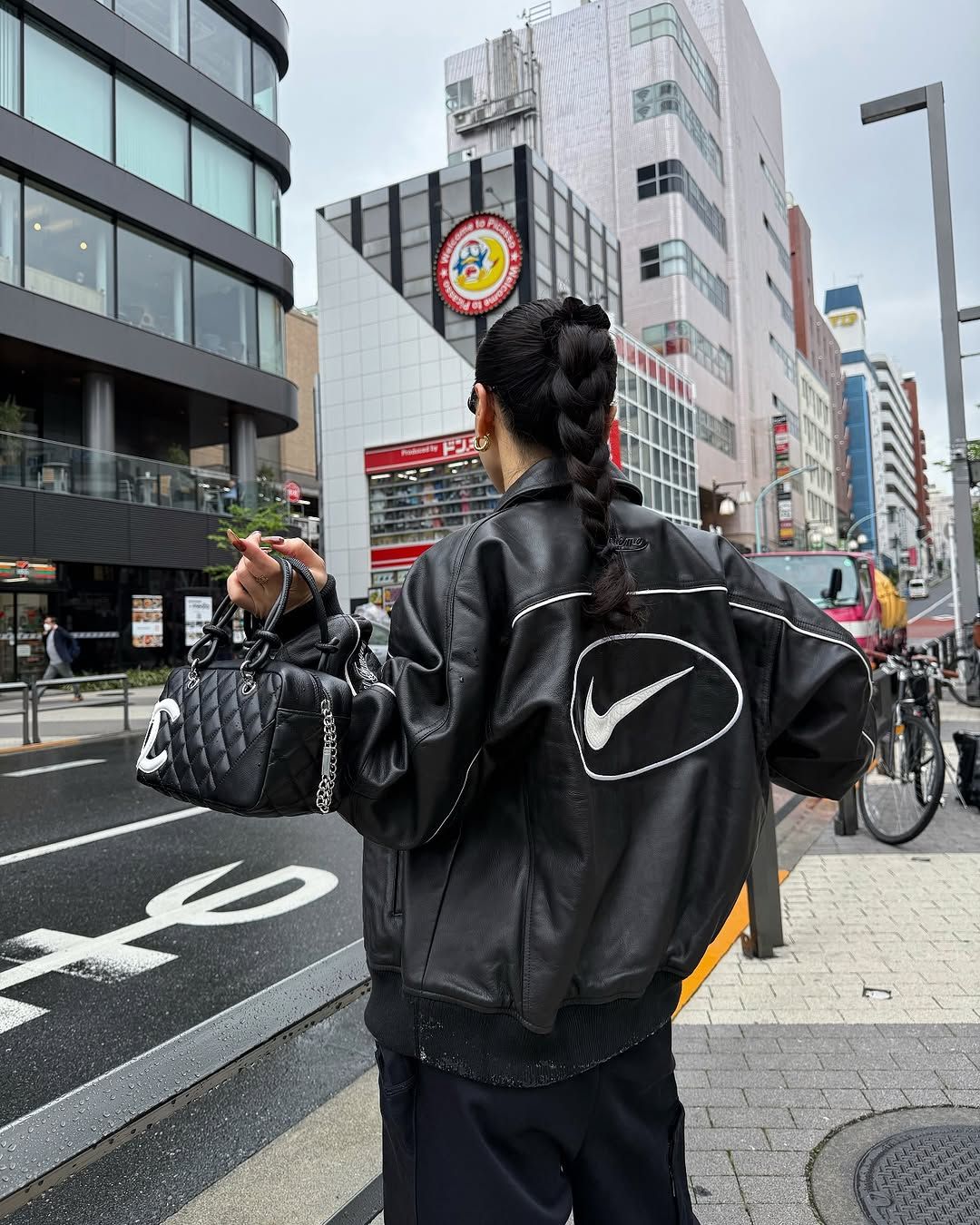 Supreme x Nike Leather Varsity Jacket 