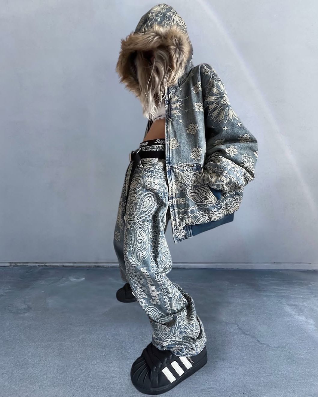 Supreme Bandana Jacquard Baggy Jean 