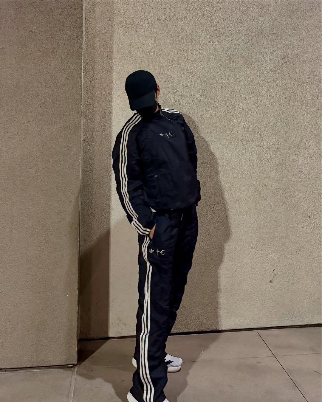 ×thugclub 黒 トラックパンツ adidas x Thug Club Woven Track Pants 