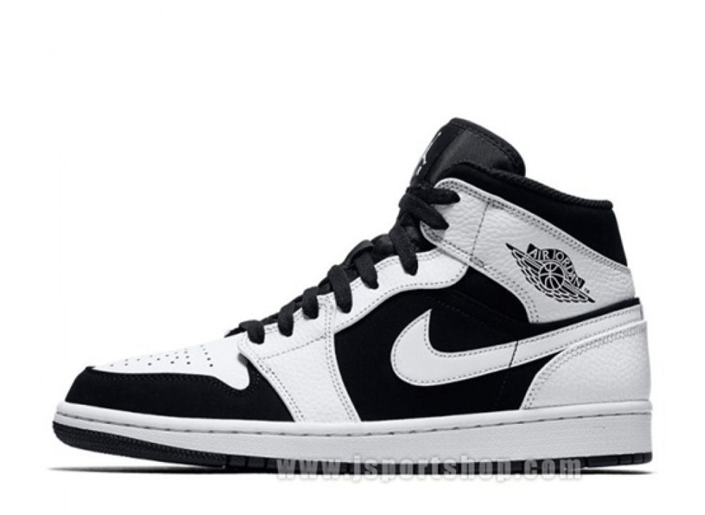 air jordan mid black and white