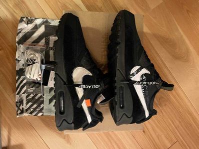Off-White × Nike Air Max 90 "Black/Black-Cone-White"
