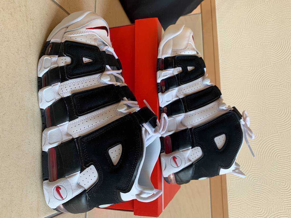 NIKE AIR MORE UPTEMPO "WHITE/BLACK/UNIVERSITY RED"(2020)