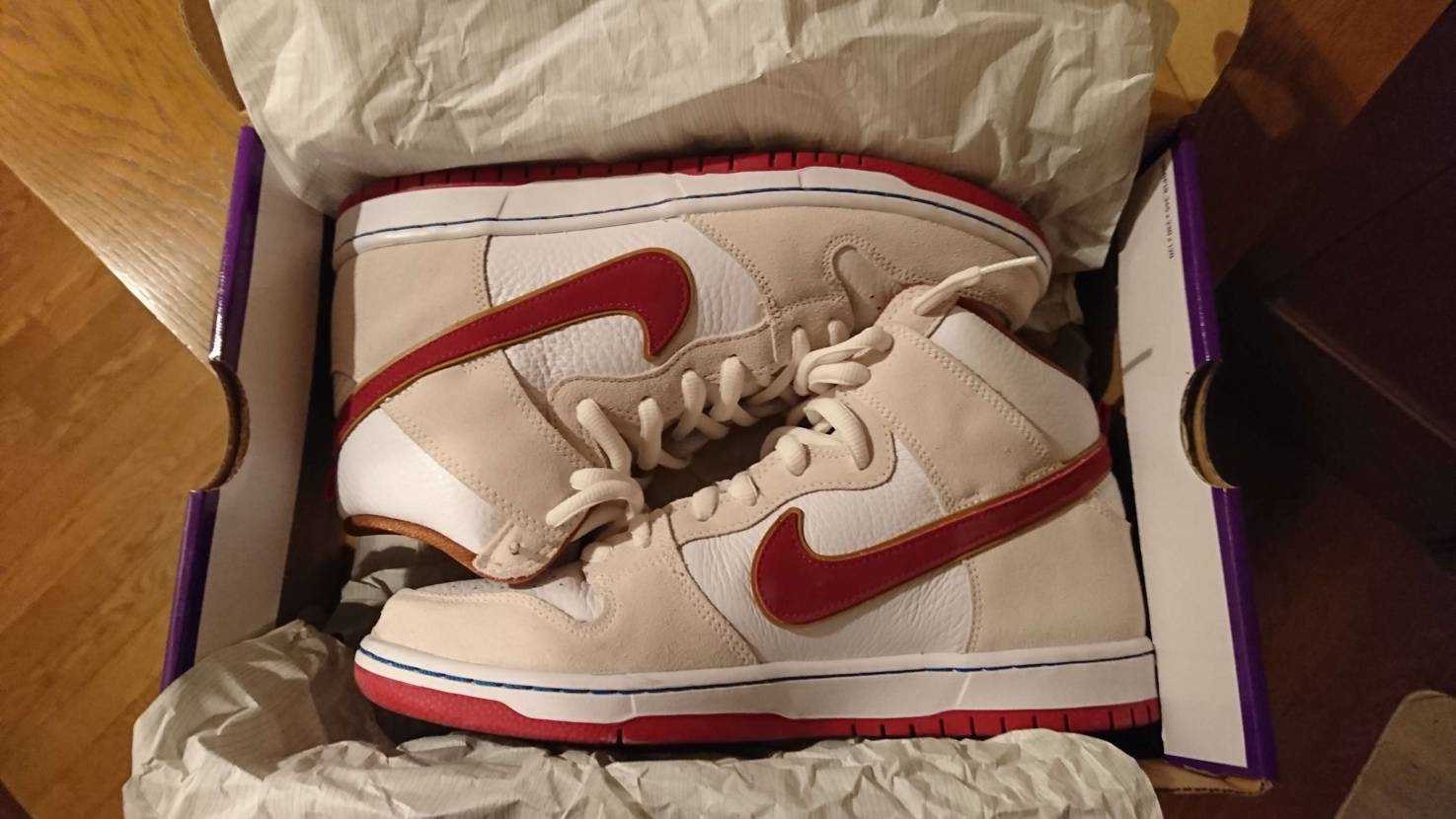 Nike Dunk High Pro "Sail/Team Crimson"