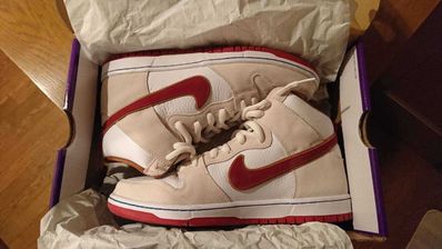 Nike Dunk High Pro "Sail/Team Crimson"