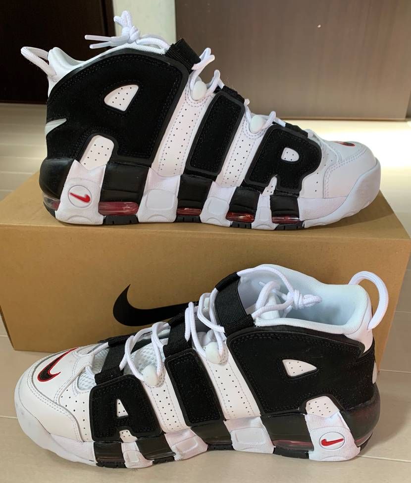 NIKE AIR MORE UPTEMPO "WHITE/BLACK/UNIVERSITY RED"(2020)