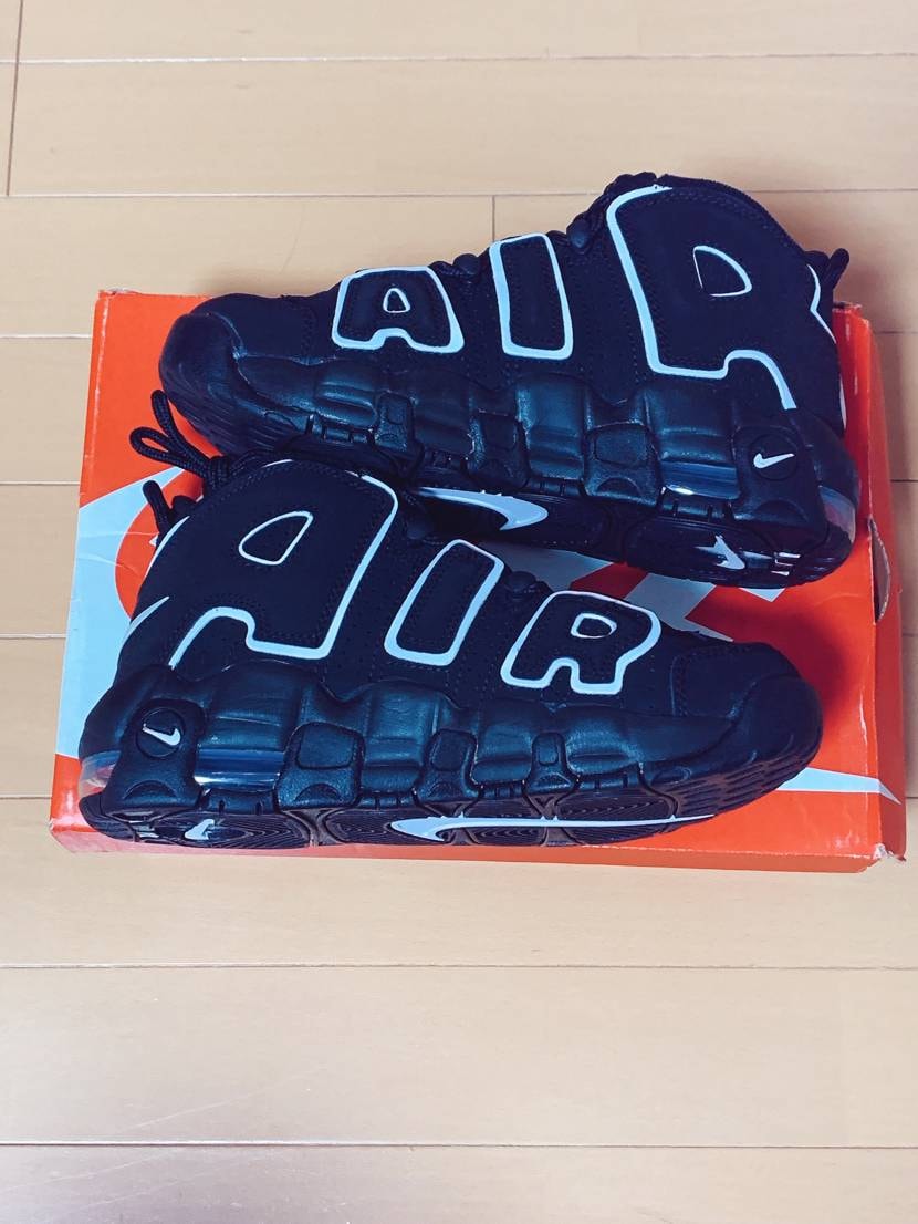 NIKE AIR MORE UPTEMPO GS "BLACK/WHITE"(2020)