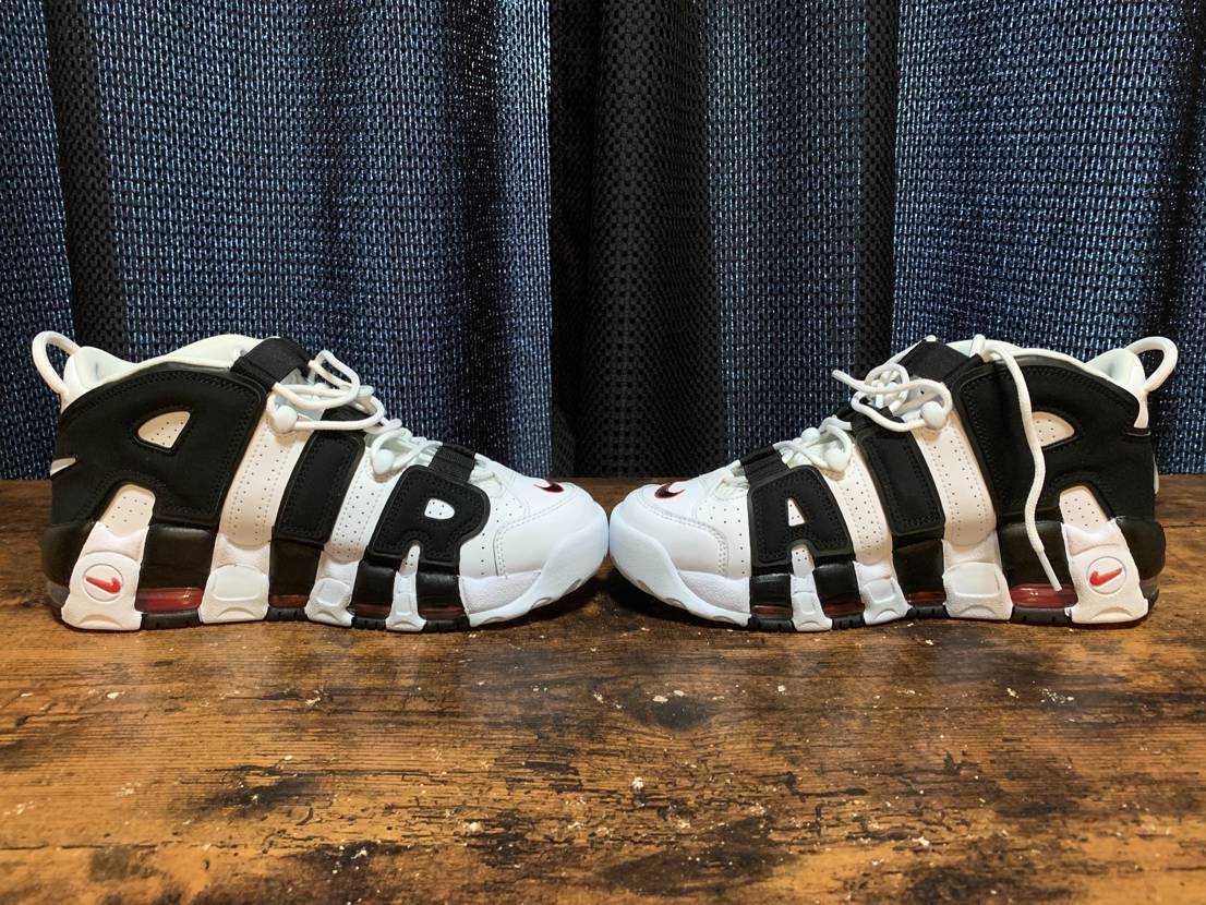 NIKE AIR MORE UPTEMPO "WHITE/BLACK/UNIVERSITY RED"(2020)