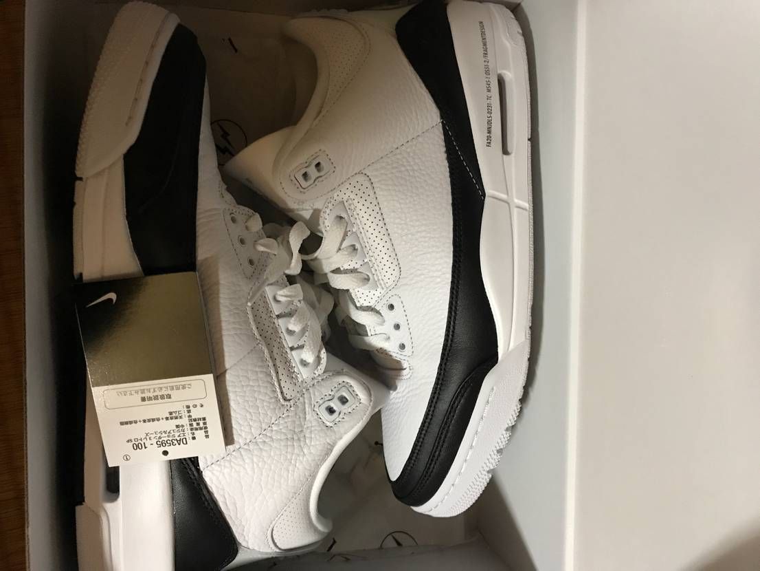 Fragment × Nike Air Jordan 3 "White/Black"