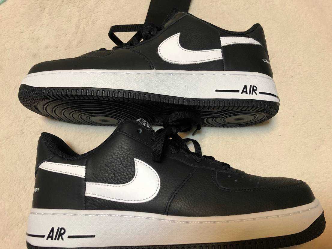 Supreme × COMME des GARCONS SHIRT × Nike Air Force 1 Low "Black/White" (2018)
