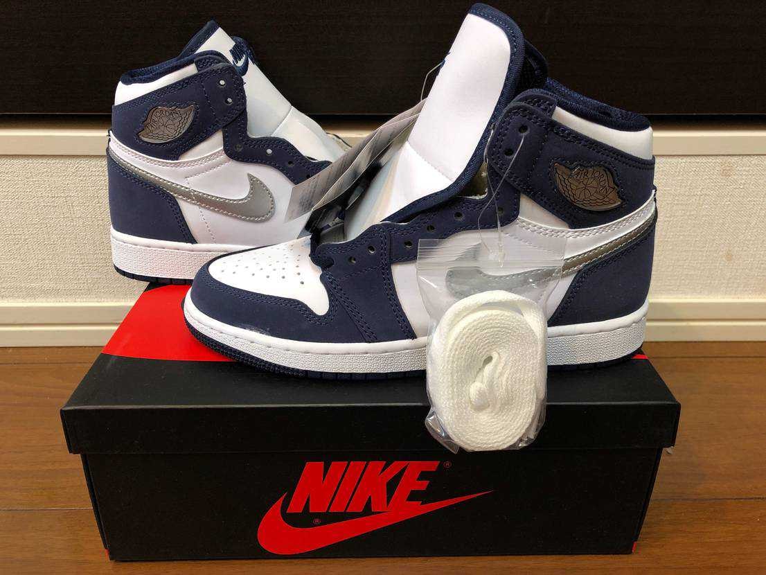 Nike GS Air Jordan 1 High OG CO.JP "Midnight Navy" (2020)(ブリーフケースなし)