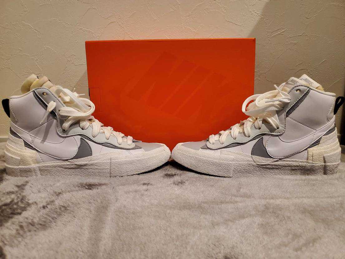 sacai × NIKE BLAZER MID "WHITE/WOLF GREY"