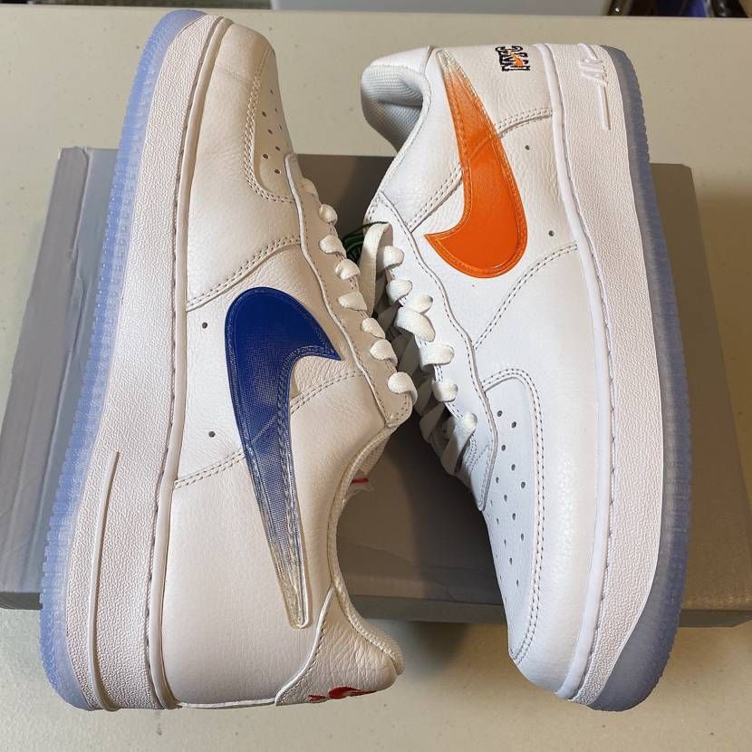 KITH × Nike Air Force 1 Low "White/Rush Blue/White/Brilliant Orange"