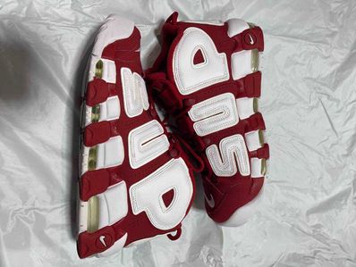 Supreme × Nike Air More Uptempo "White/Red"