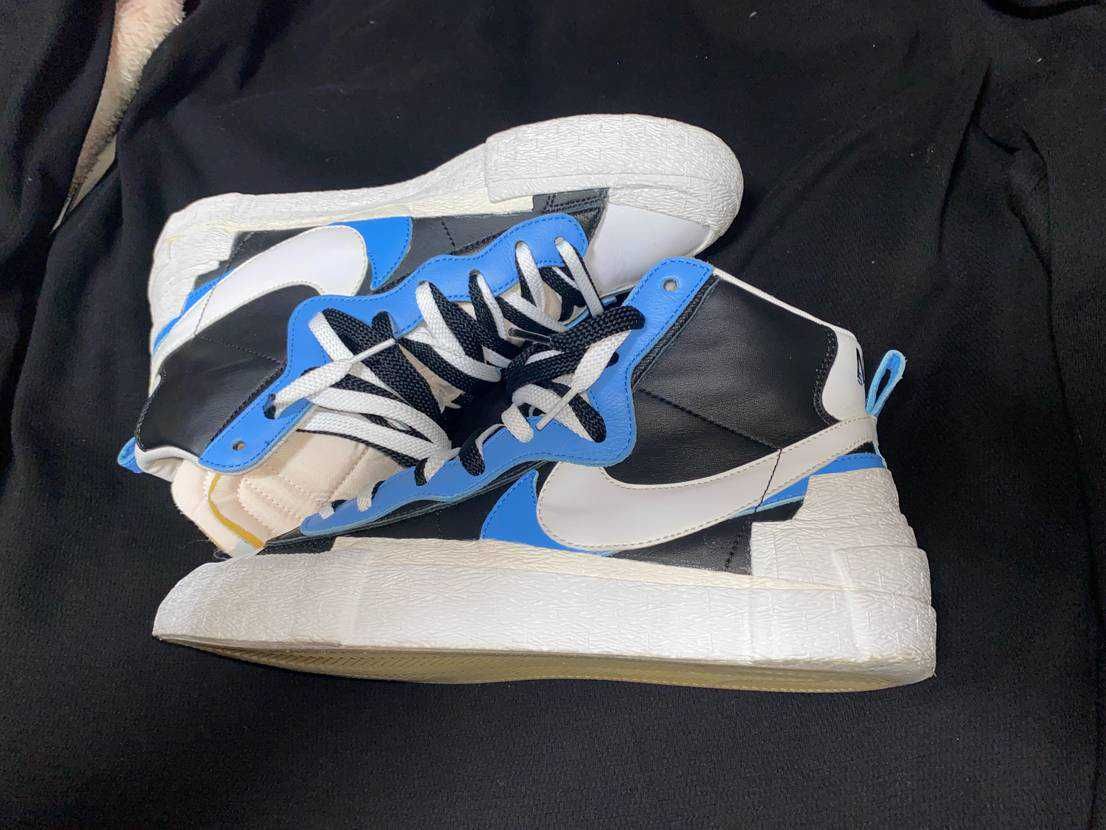 sacai × NIKE BLAZER MID "BLACK / BLUE"