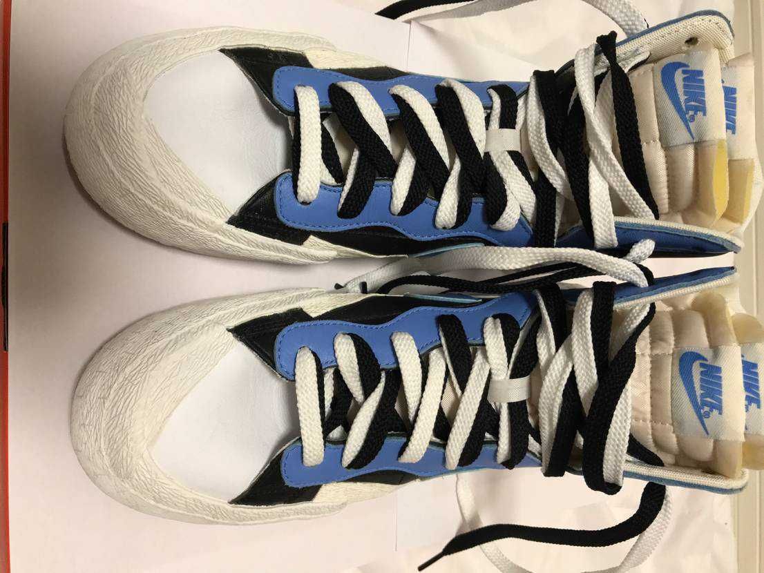 sacai × NIKE BLAZER MID "BLACK / BLUE"
