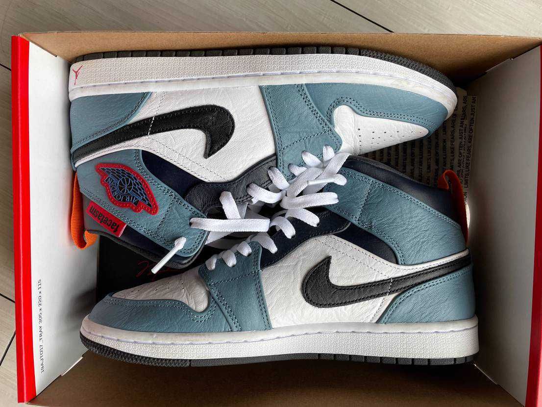 FACETASM × Nike Air Jordan 1 Mid "White/Navy"