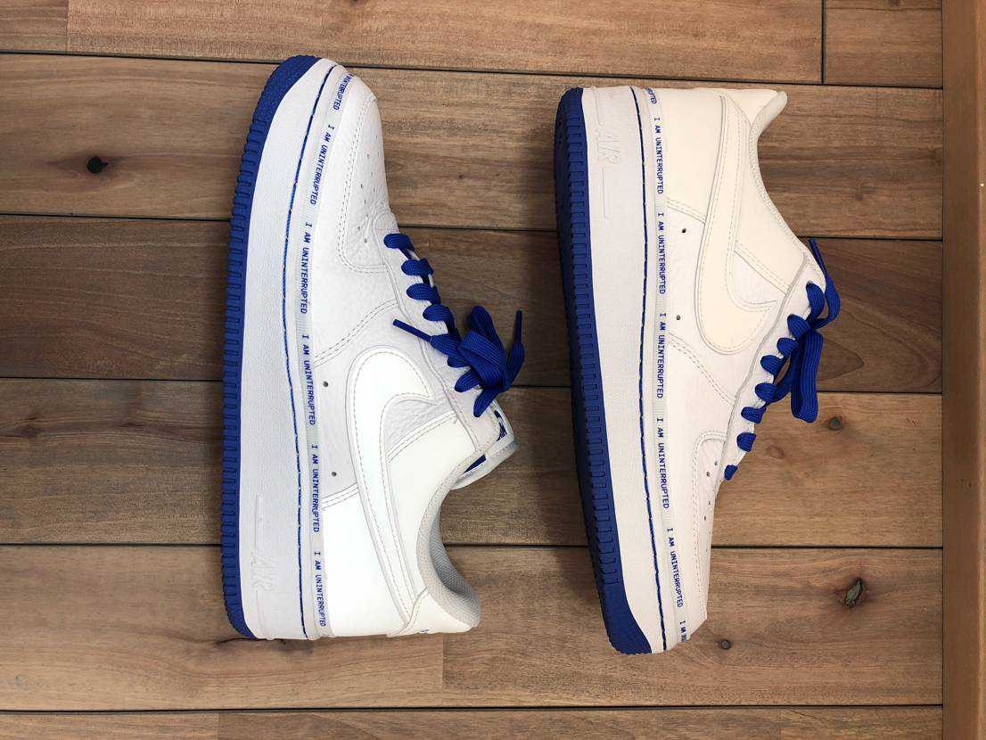Uninterrupted × Nike Air Force 1 "White/Lapis Blue"