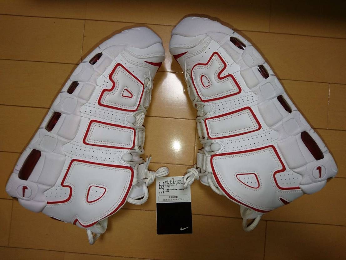 NIKE AIR MORE UPTEMPO "WHITE/VARSITY RED" (2021)