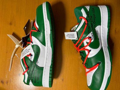 Off-White × Nike Dunk Low "White/Pine Green"