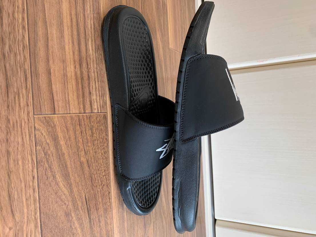 Stussy × Nike  Benassi Slide "Off Noir" (CW2787-001)