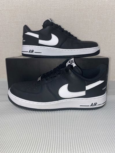 Supreme × COMME des GARCONS SHIRT × Nike Air Force 1 Low "Black/White" (2018)