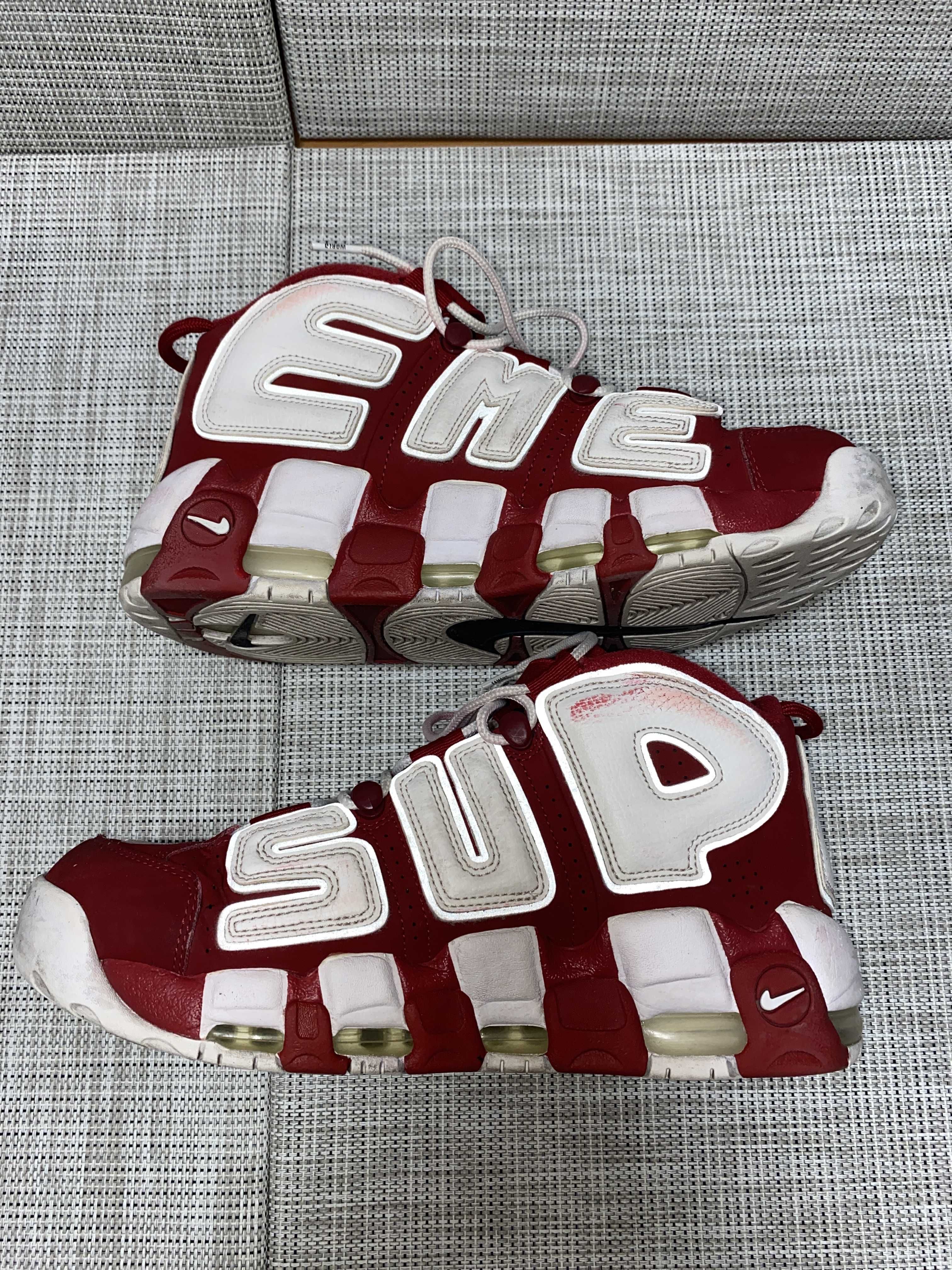 Supreme × Nike Air More Uptempo "White/Red"