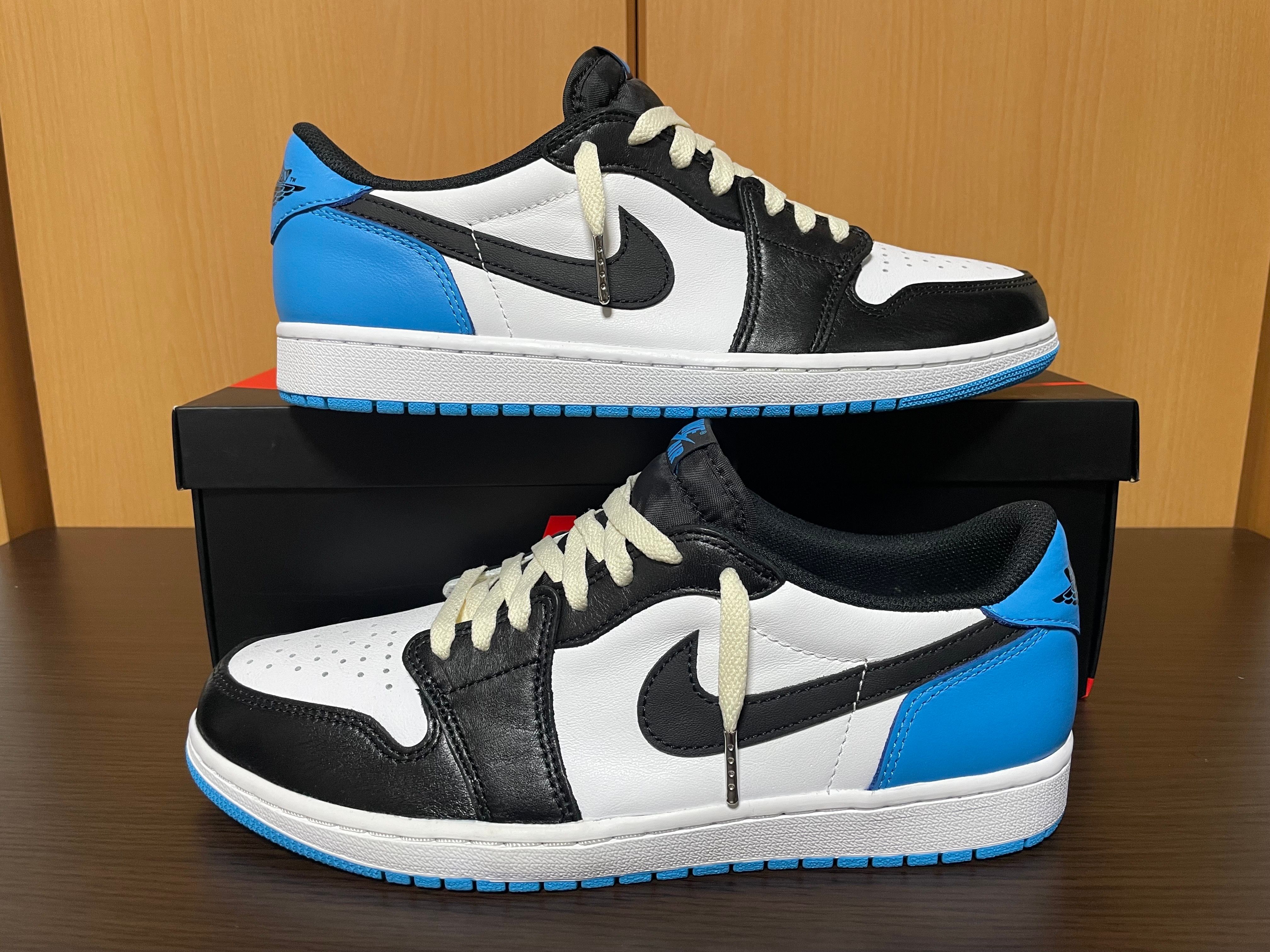 Nike Air Jordan 1 Low OG "Black and Dark Powder Blue/UNC"