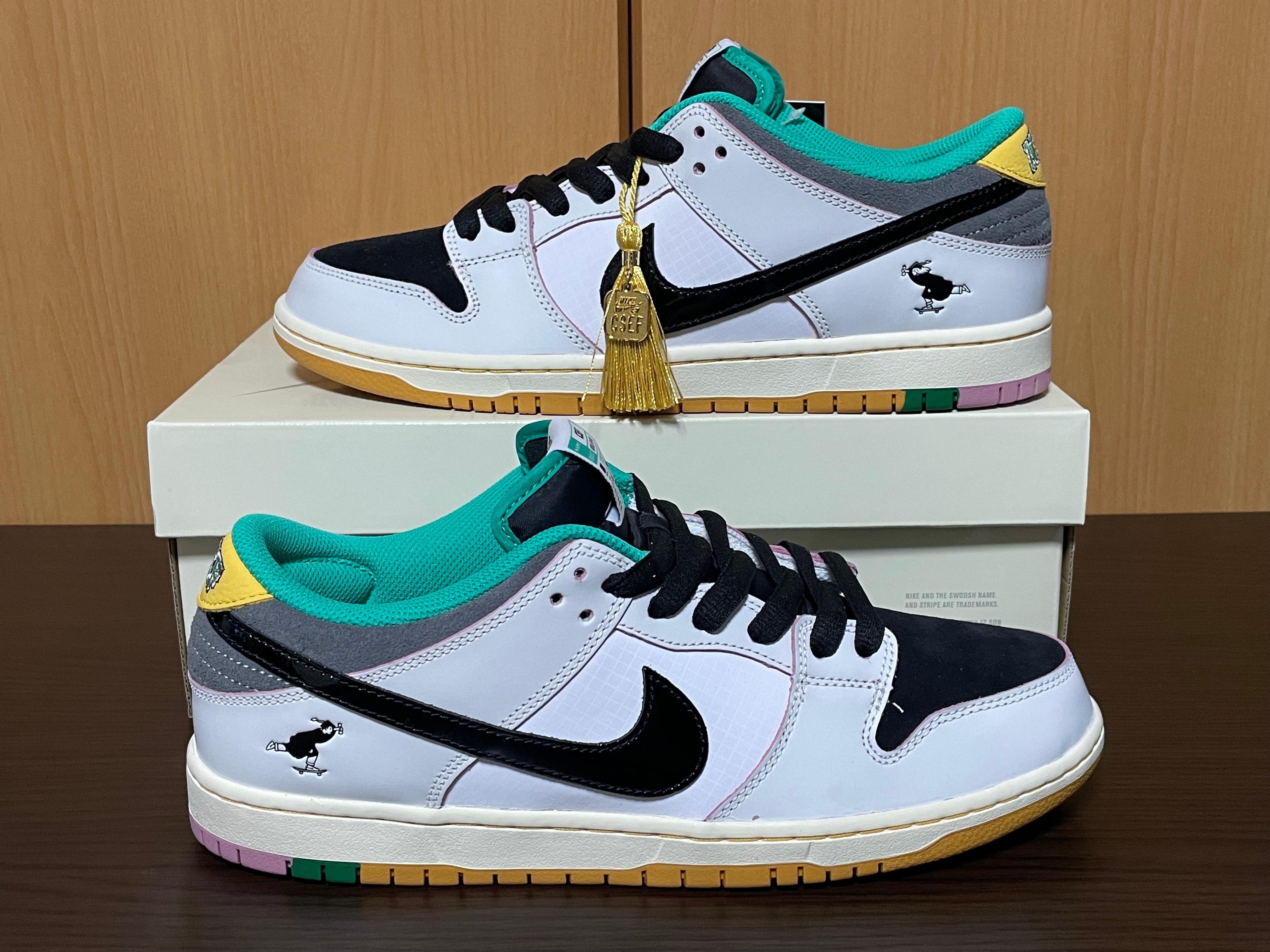 CSEF × Nike SB Dunk Low Pro QS "White and Black"