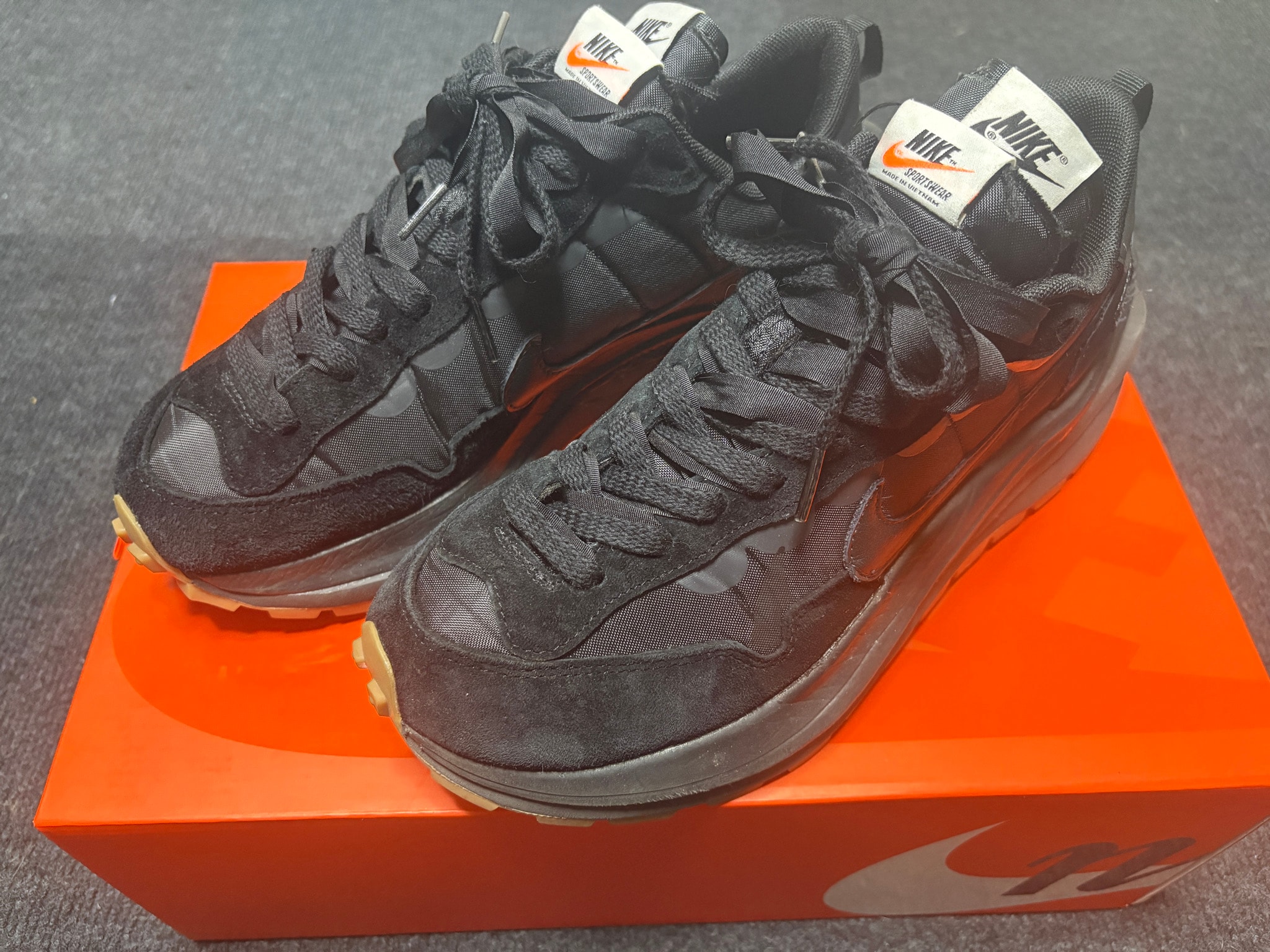 sacai × Nike Vapor Waffle "Black Gum"