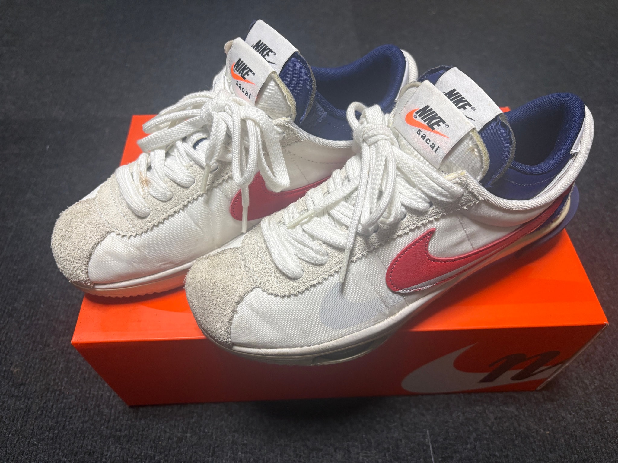 sacai × Nike Zoom Cortez "White and University Red"