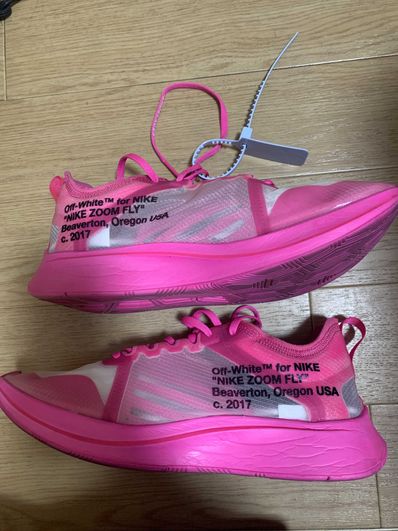 Off-White × Nike Zoom Fly "Pink"