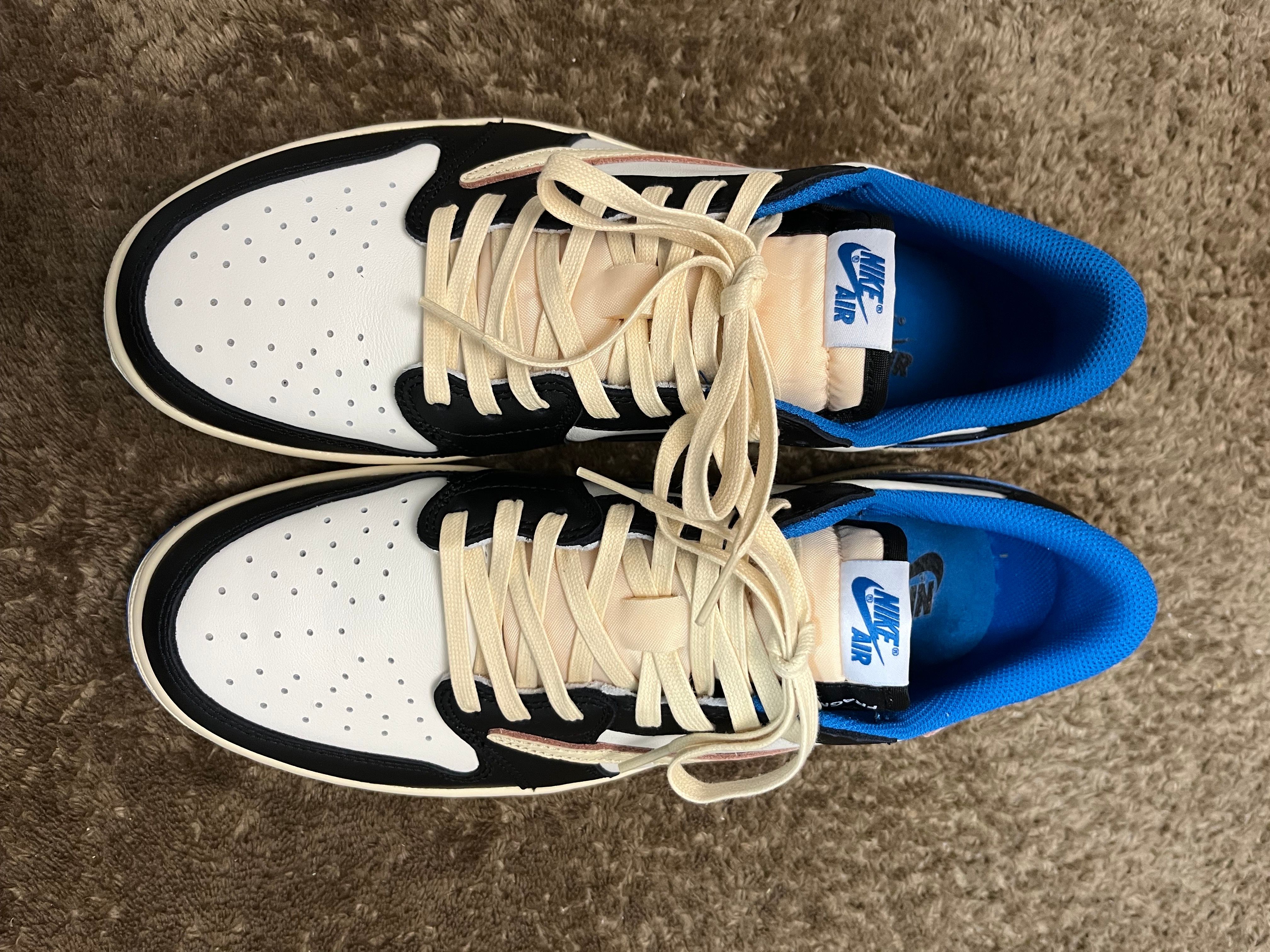 Travis Scott × fragment design × Nike Air Jordan 1 Low OG SP "Military Blue"