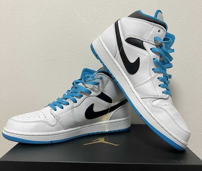 Nike Air Jordan 1 Mid "White/Laser blue"