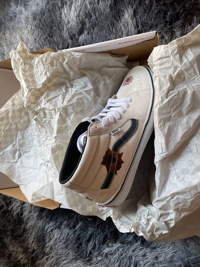 Nate Lowman × Supreme × Vans Skate Grosso Mid "Bullet Hole/Natural" (Japan Exclusive) (25SS Week9)