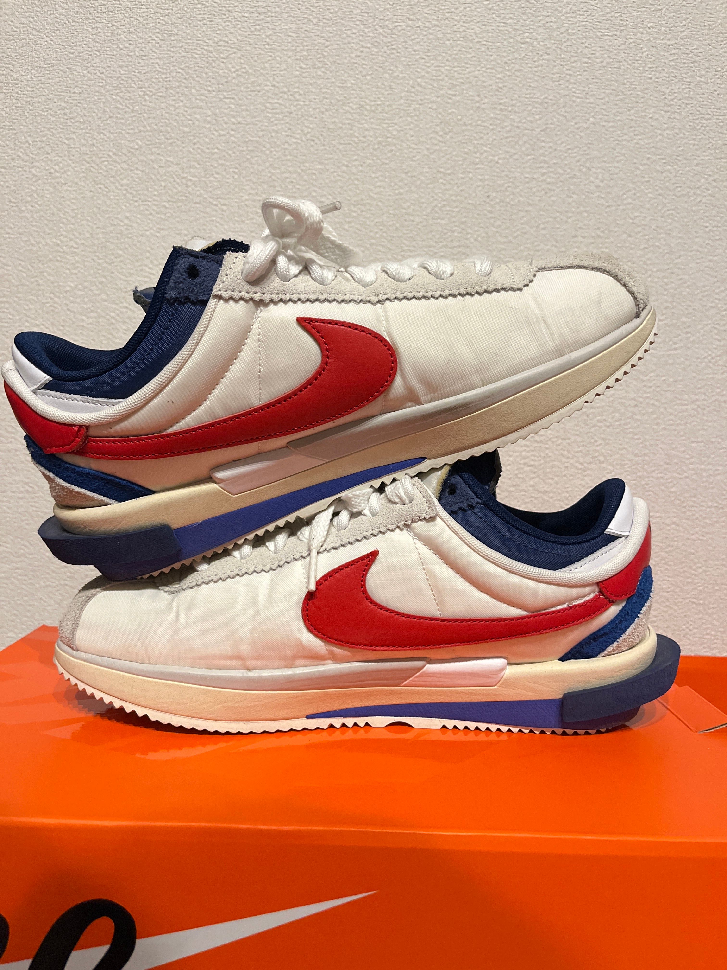 sacai × Nike Zoom Cortez "White and University Red"