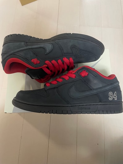 Supreme × Nike SB Dunk Low "Black" (25FW Week2)
