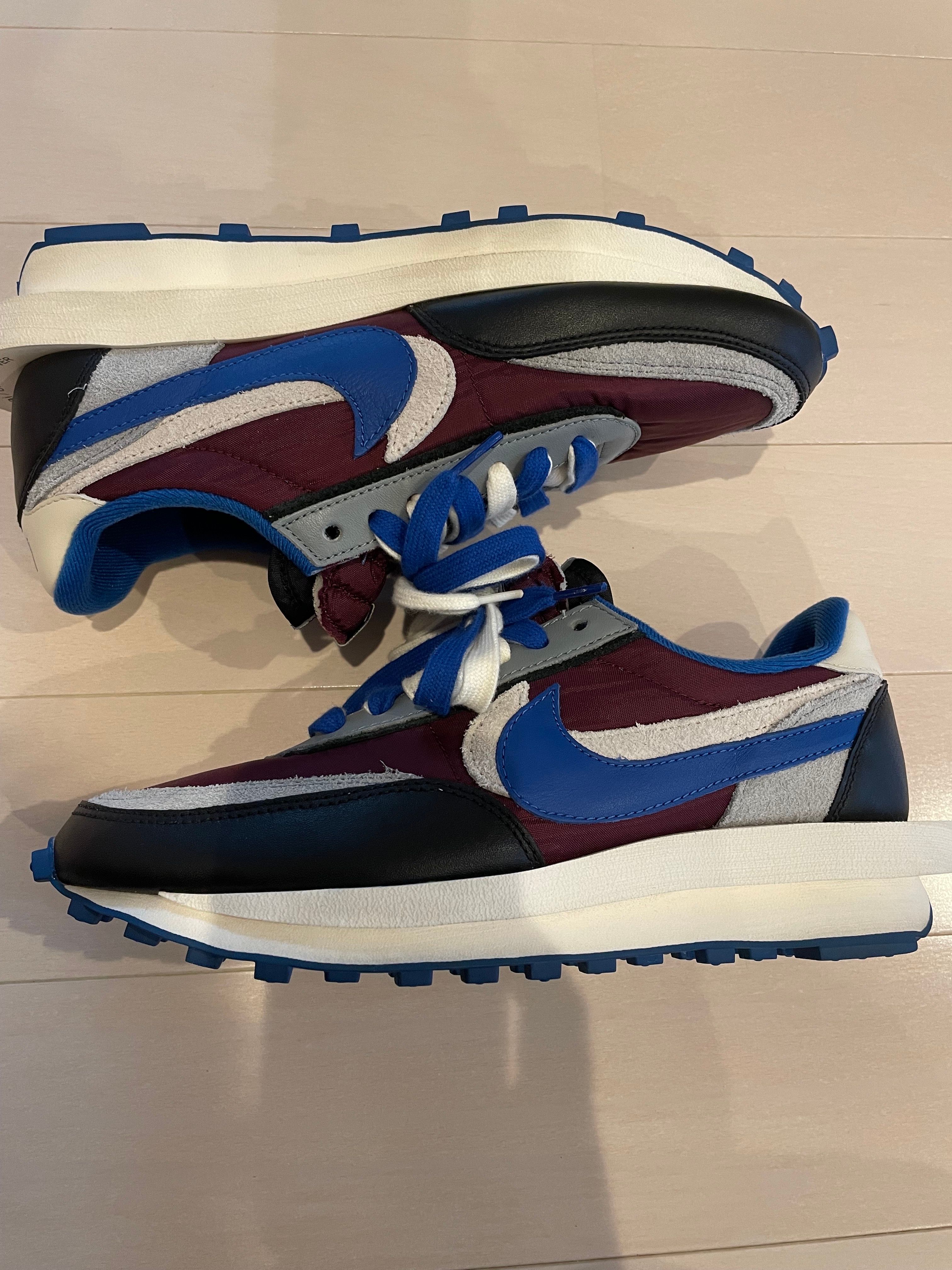 UNDERCOVER × sacai × Nike LD Waffle "Night Maroon/Pale Ivory-Ground Grey-Team Royal"