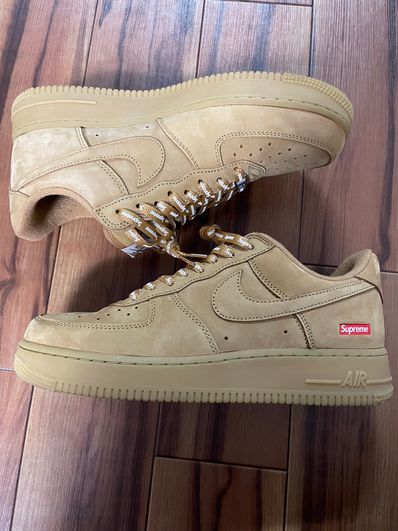 Supreme × Nike Air Force 1 Low "Flax/Wheat"