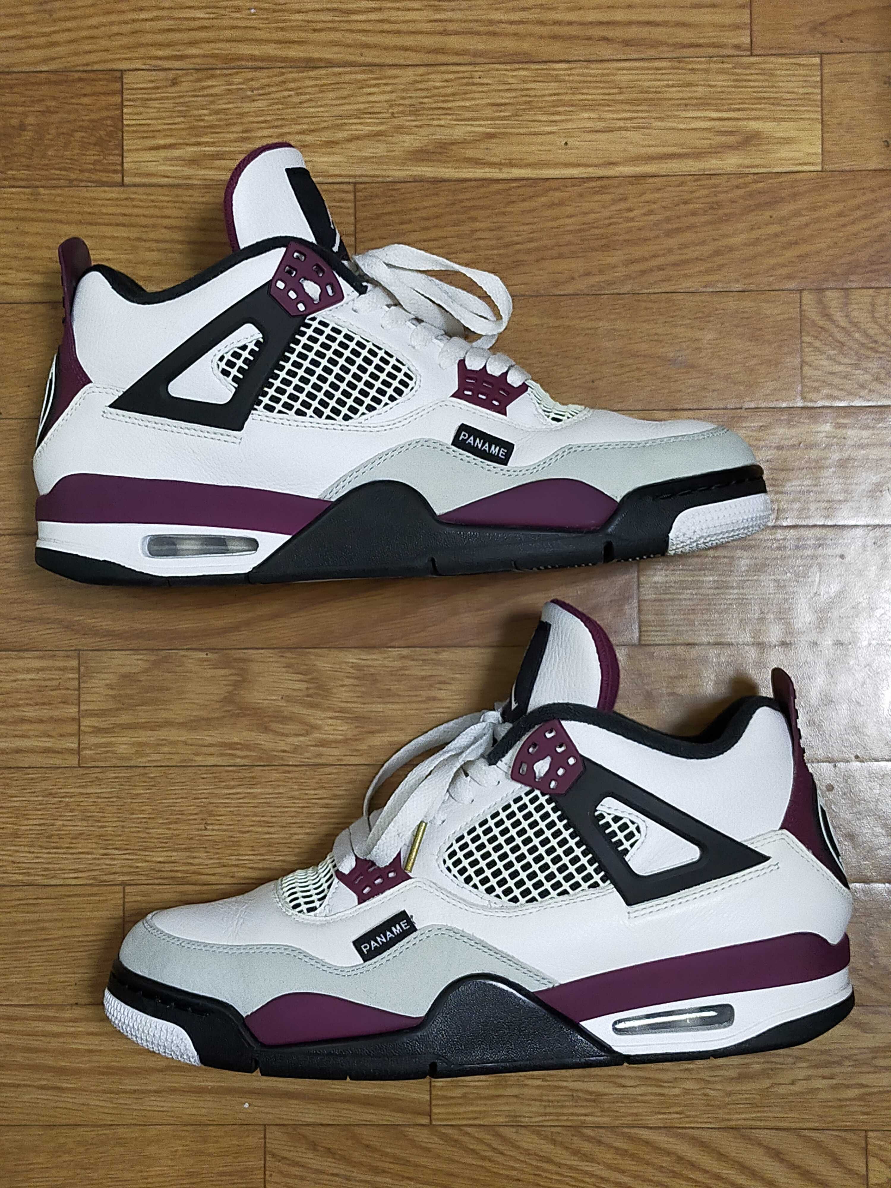 Paris Saint Germain ×Nike Air Jordan 4 Retro "White/Bordeaux/Neutral Gray"