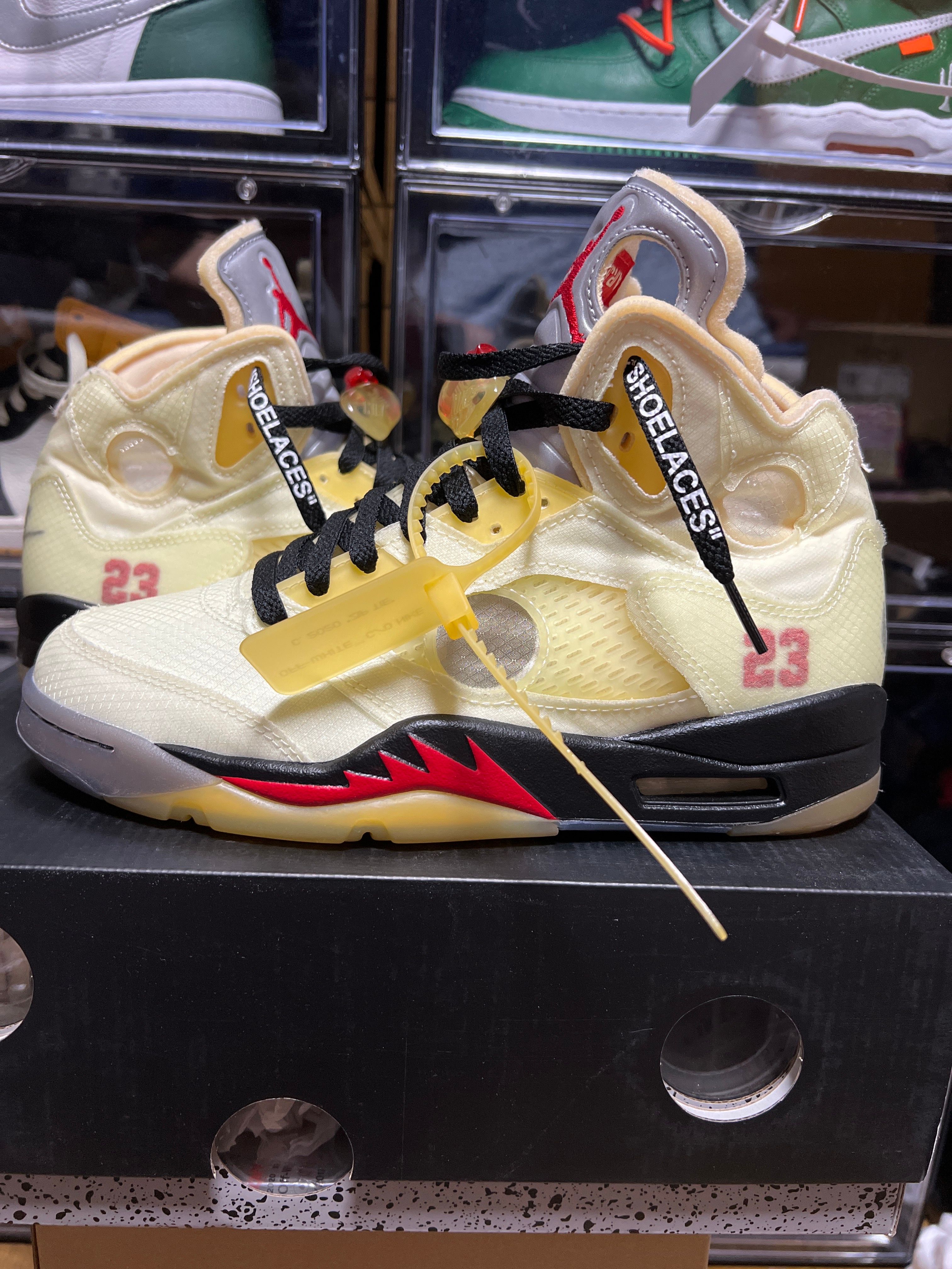 Off-White × Nike Air Jordan 5 "Sail"  