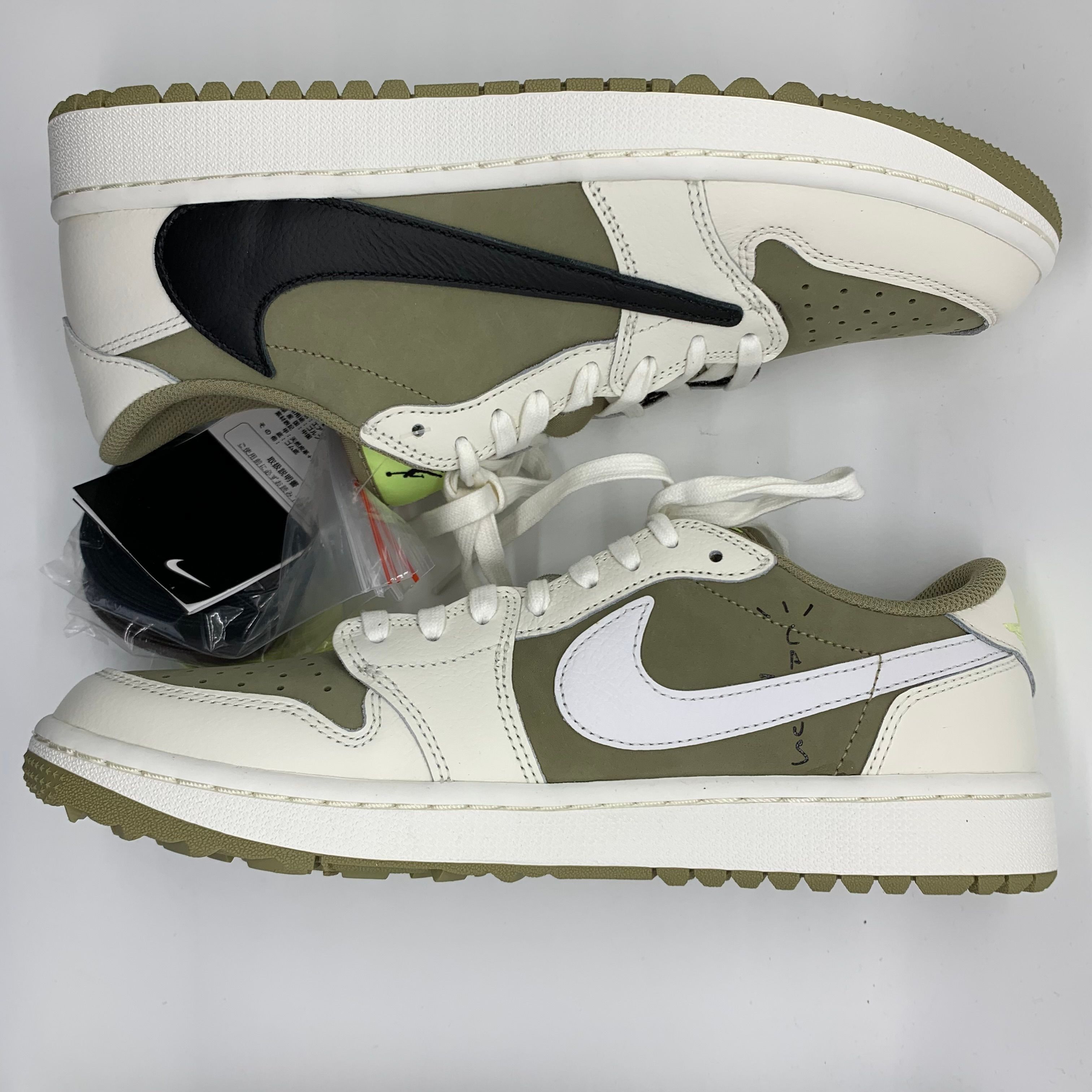 Travis Scott × Nike Air Jordan 1 Low Golf NRG "Neutral Olive"