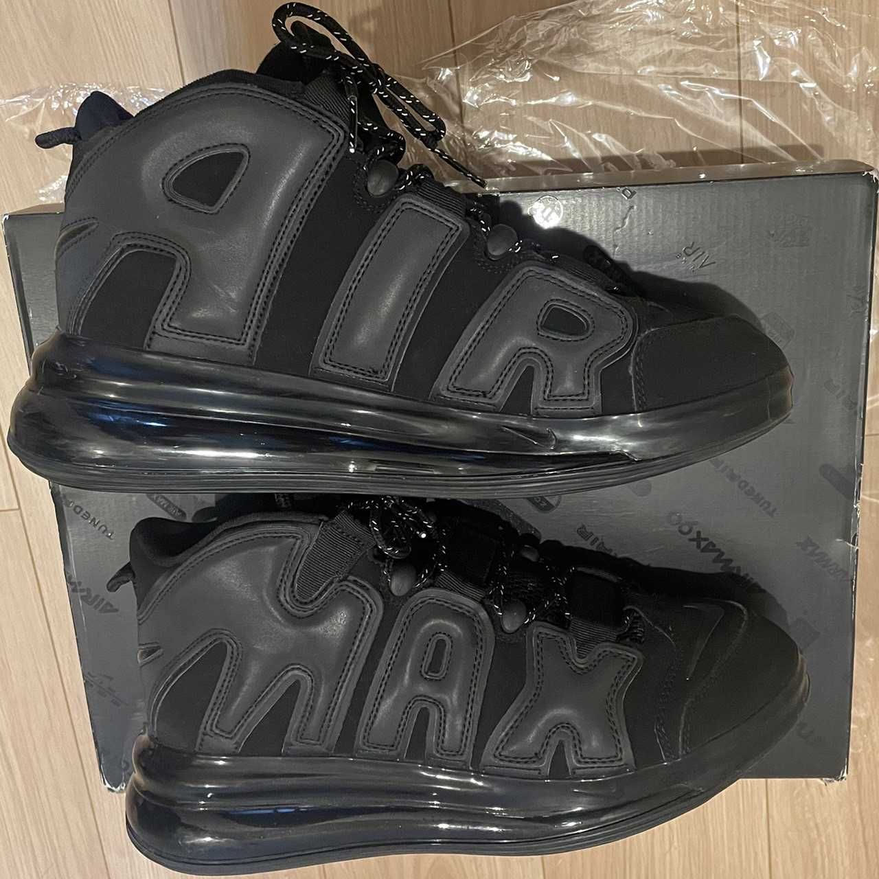 NIKE AIR MORE UPTEMPO 720 BLACK / METALLIC BLACK