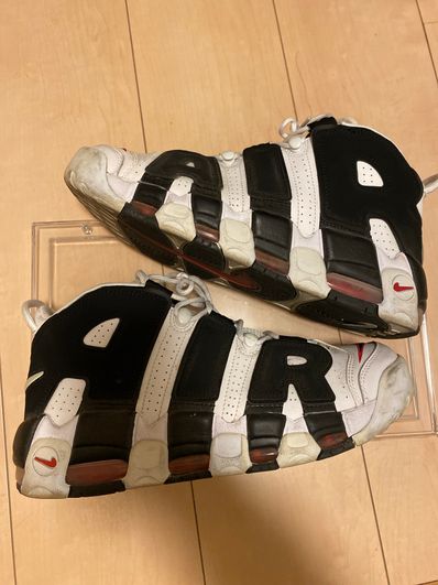NIKE AIR MORE UPTEMPO "WHITE/BLACK/UNIVERSITY RED"(2020)