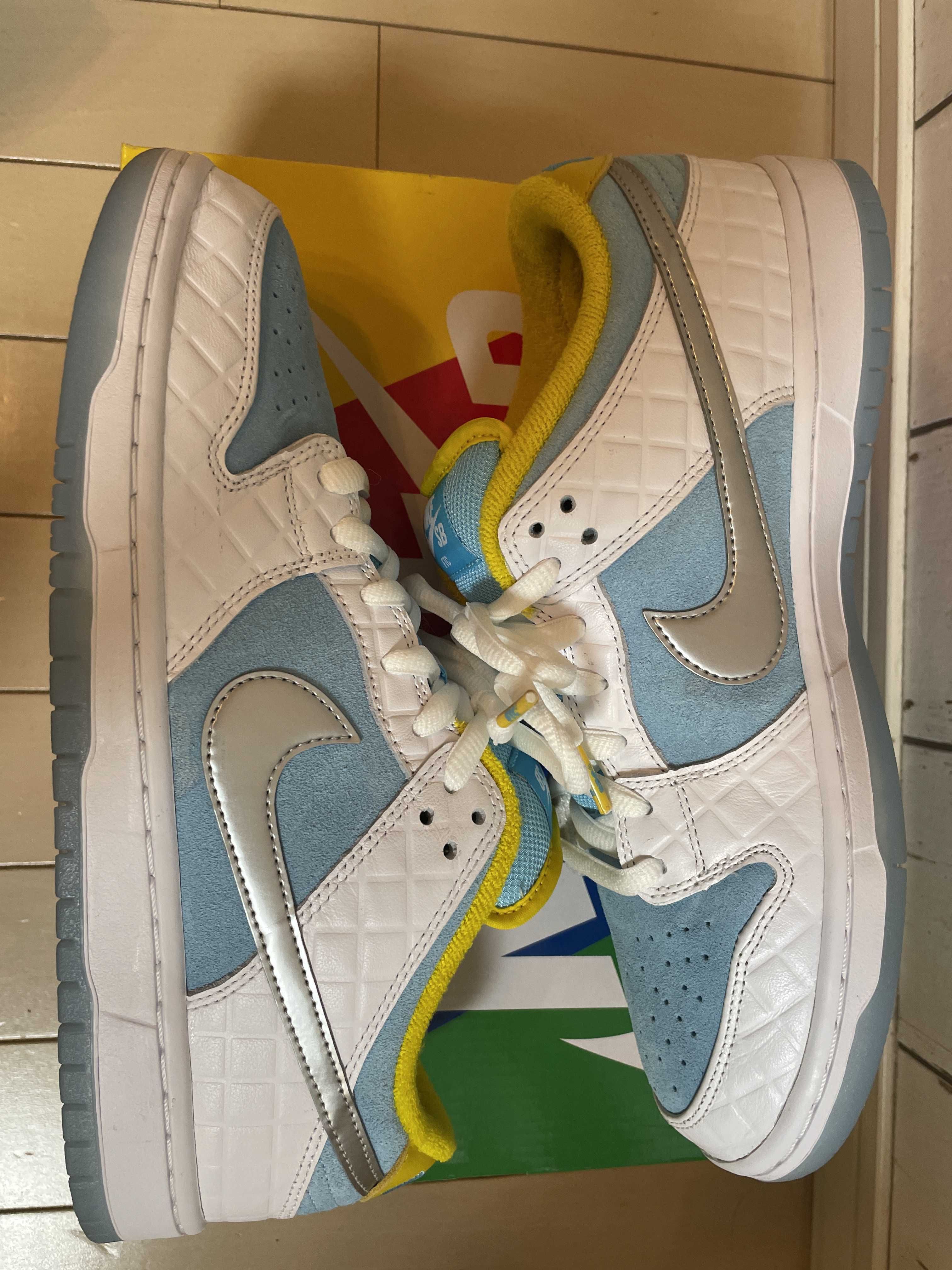 FTC × Nike SB Dunk Low "White/Blue"