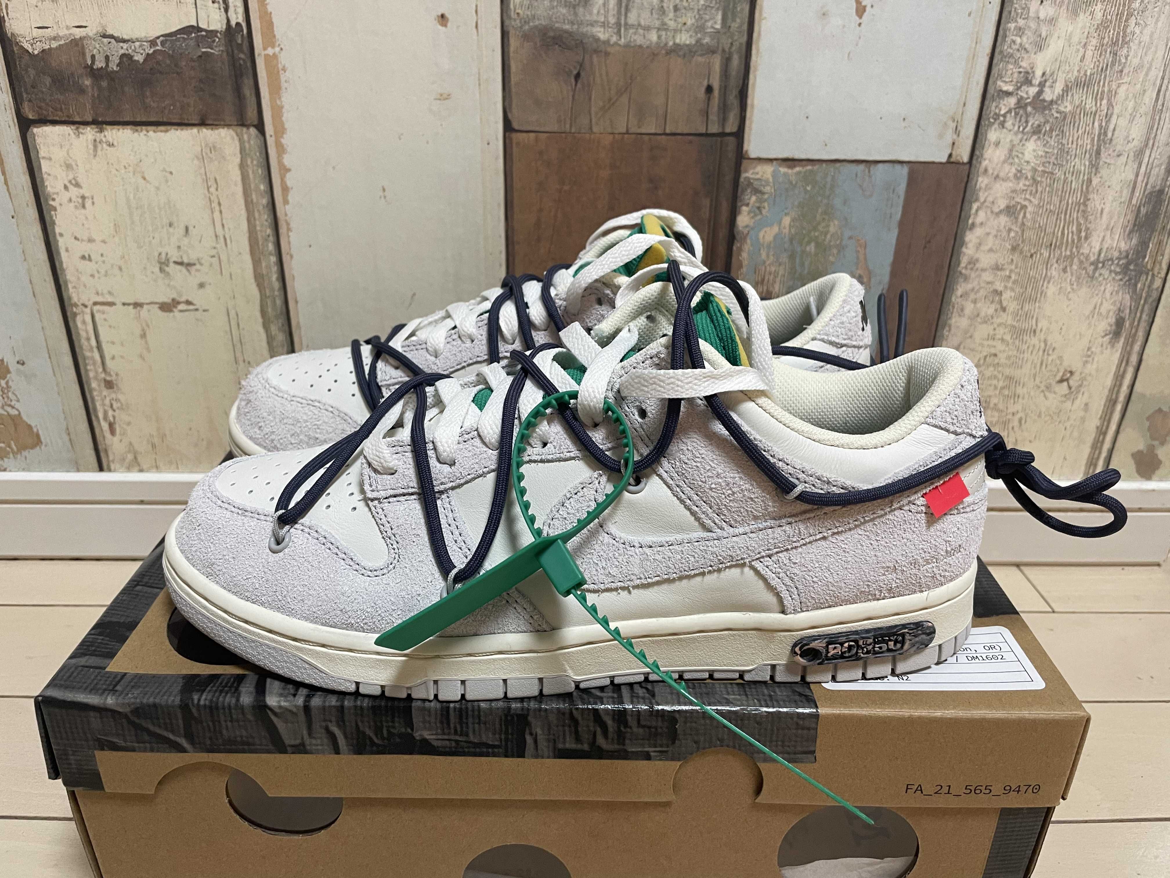 Off-White × Nike Dunk Low "Sail/Neutral Grey/Gridiron"