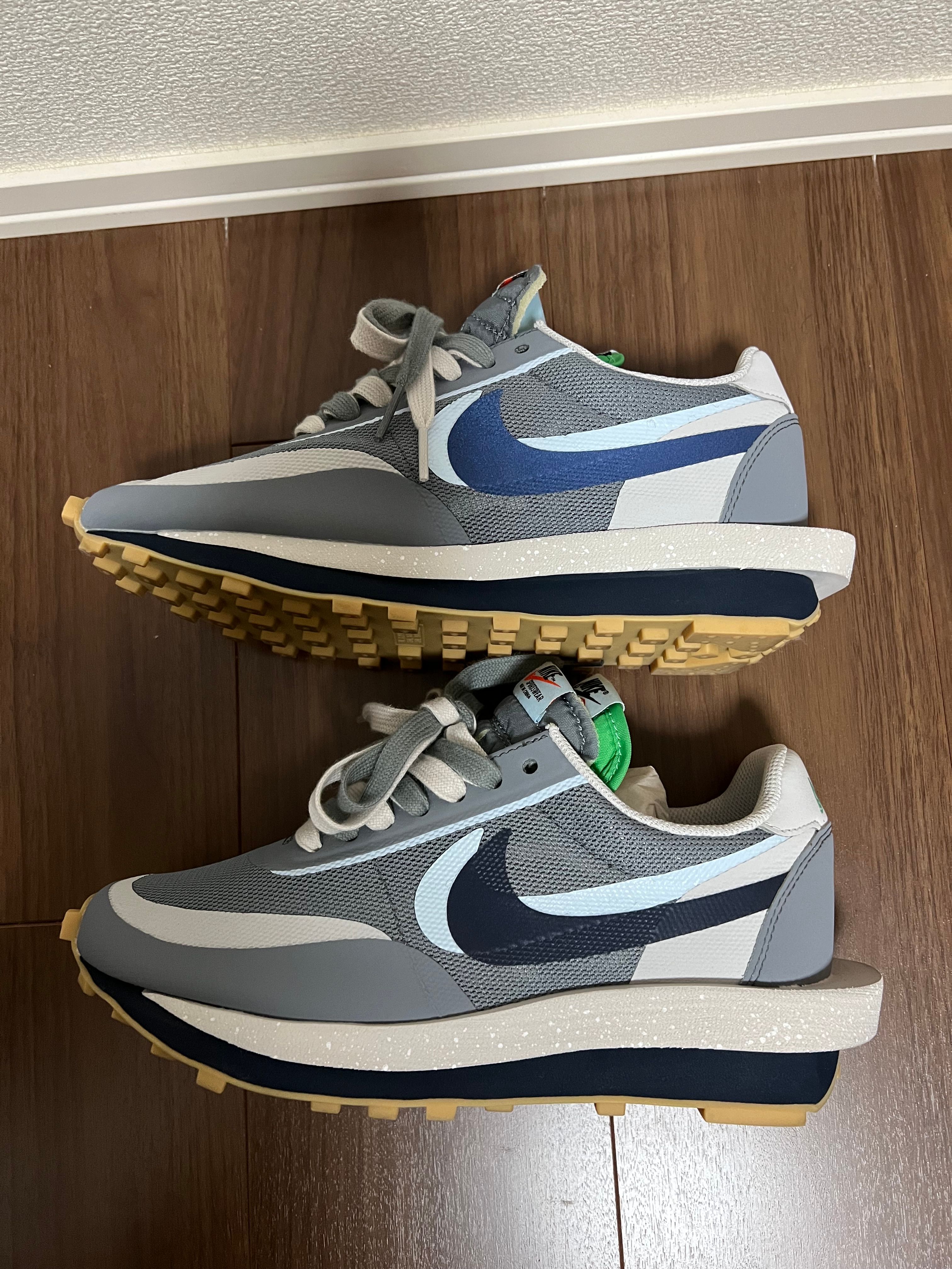 CLOT × Sacai × Nike LD Waffle "Grey Obsidian/Cool Grey"