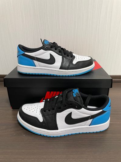 Nike Air Jordan 1 Low OG "Black and Dark Powder Blue/UNC"