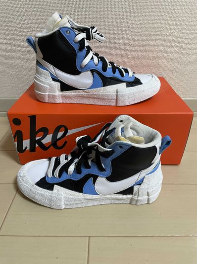 sacai × NIKE BLAZER MID "BLACK / BLUE"